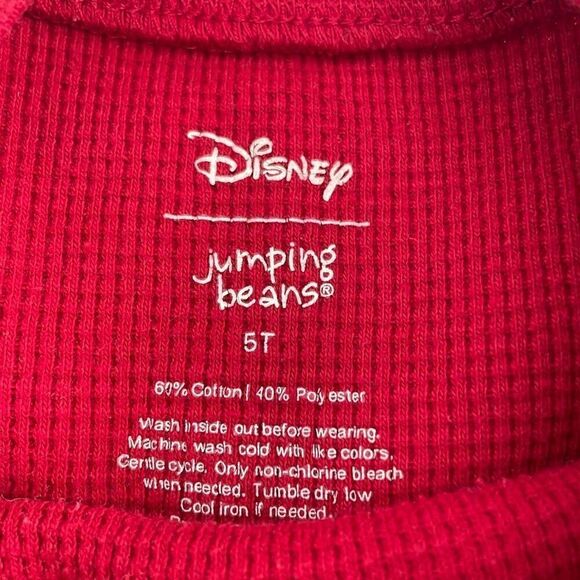 EUC 2 Disney Micky Mouse Long Sleeve Red Thermal Top - Size 5T - Picture 5 of 5